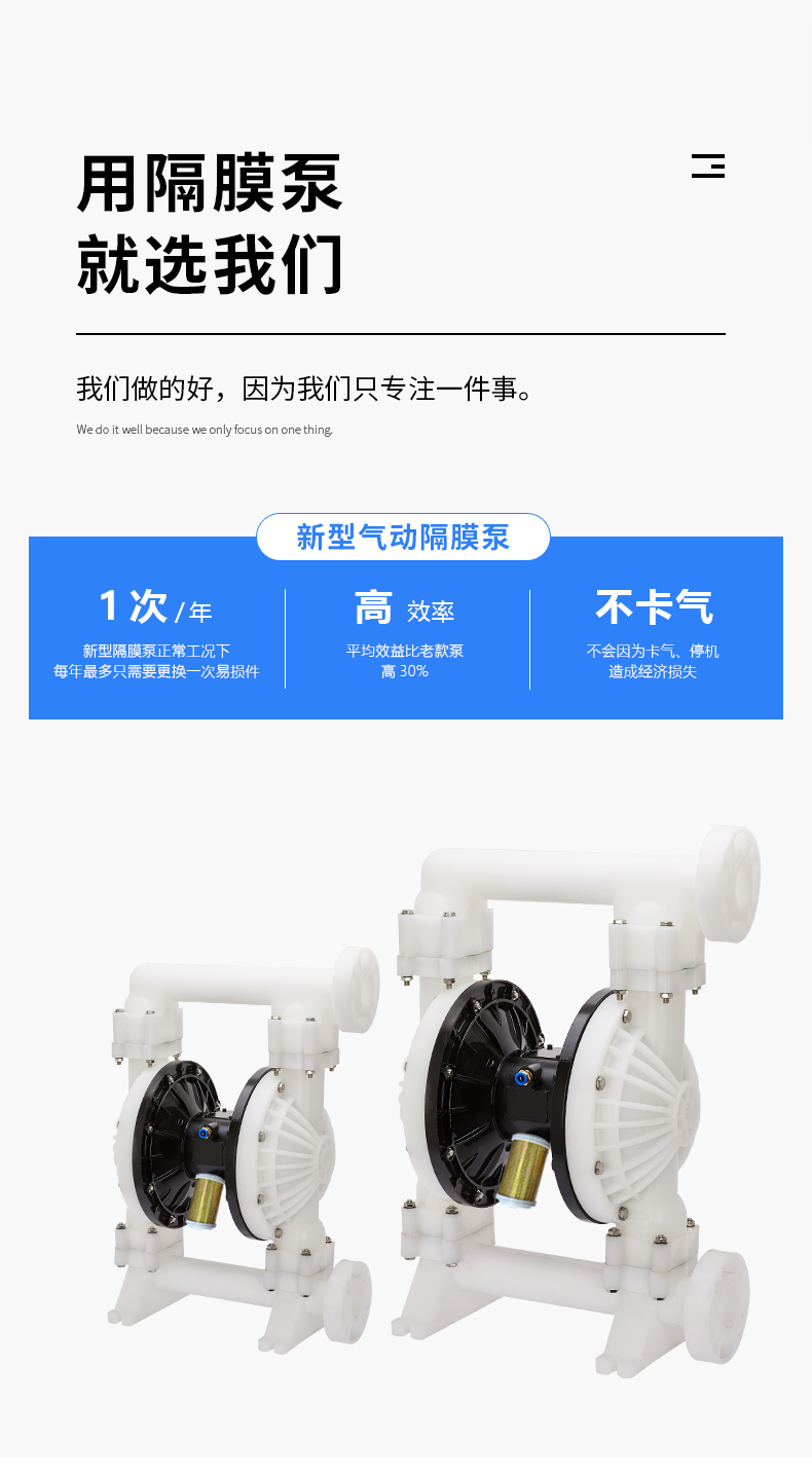 进口气动隔膜泵铝合金PP工程塑料耐腐蚀QBY-25_40铸铁304不锈钢抽胶泵(图5)