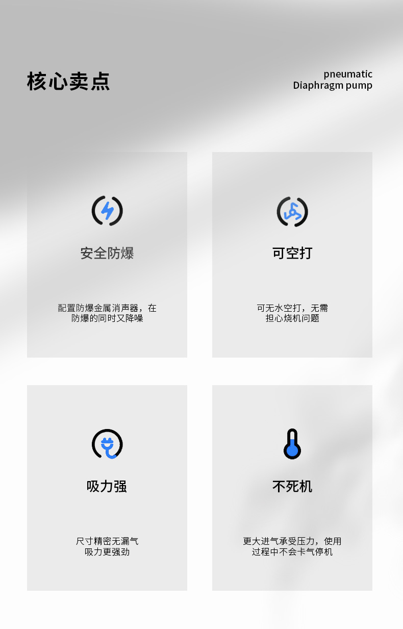 进口气动隔膜泵铝合金PP工程塑料耐腐蚀QBY-25_40铸铁304不锈钢抽胶泵(图2)