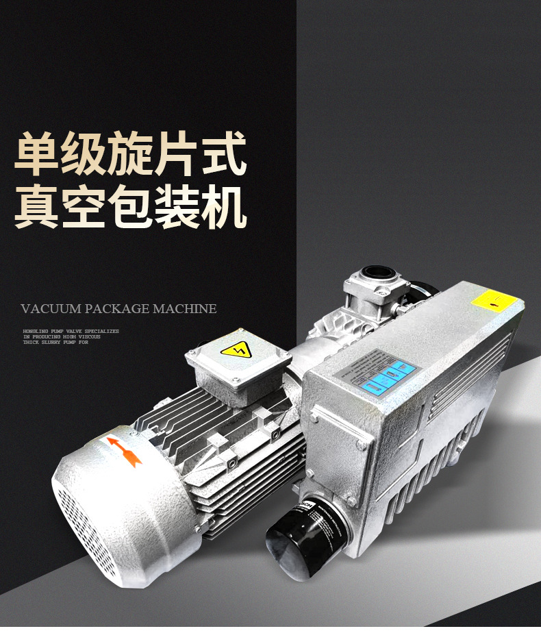 进口单级旋片式真空泵真空包装机贴合机真空泵(图1)