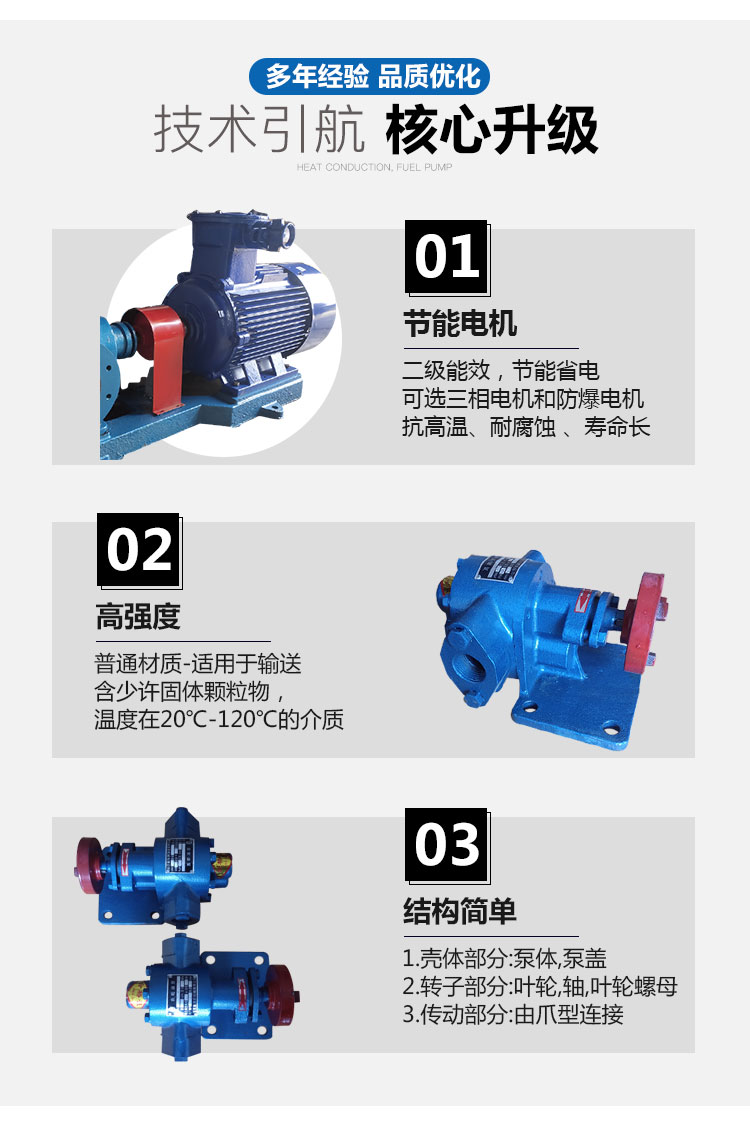进口齿轮泵硬齿面渣油泵 电动抽油泵易挥发介质输送泵(图2)
