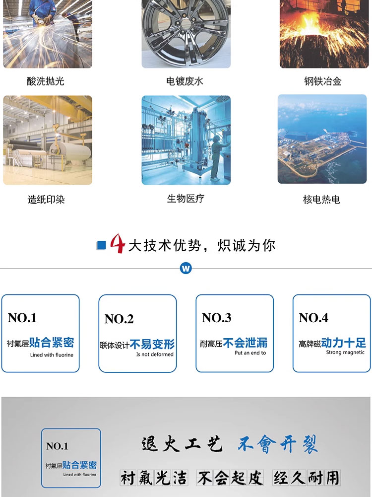 进口氟塑料磁力自吸泵ZMD型衬氟防腐蚀耐酸碱化工泵 自吸式磁力驱动泵(图6)