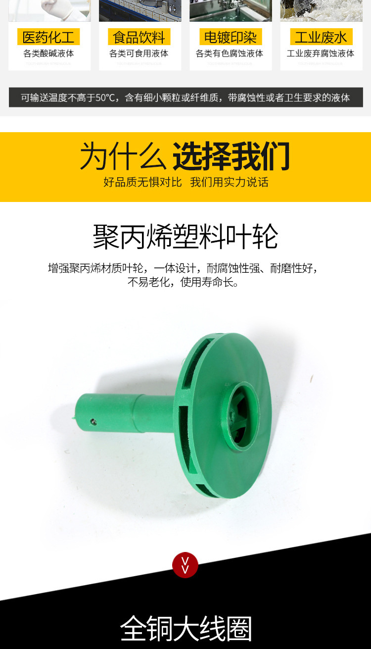 进口直联卧式增强聚丙烯工程塑料离心泵(图2)