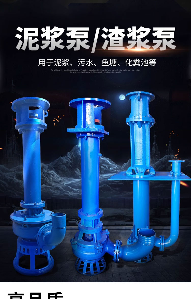 进口立式抽沙泵吸砂泵河底液下渣浆泵泥浆泵潜水抽沙泵大流量排污水泵(图1)