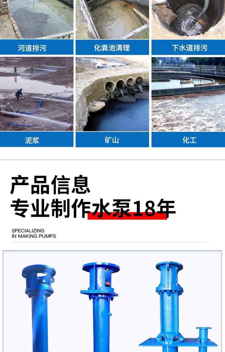 进口立式抽沙泵吸砂泵河底液下渣浆泵泥浆泵潜水抽沙泵大流量排污水泵(图9)