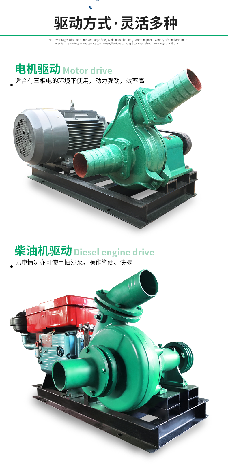 进口泥浆泵抽泥沙小型电动3寸吸沙机4寸抽沙泵6寸高扬程380v泵头河底(图8)