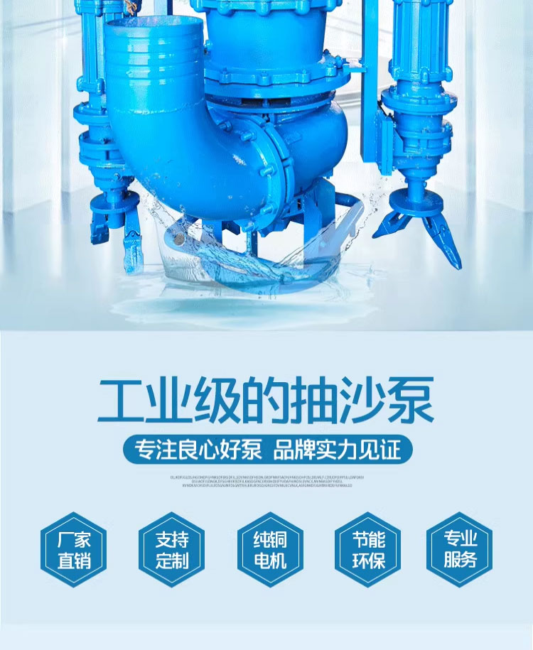 进口潜水抽沙泵高铬合金大型渣浆泵耐腐耐磨泥浆泵机械密封4 寸搅拌器(图2)