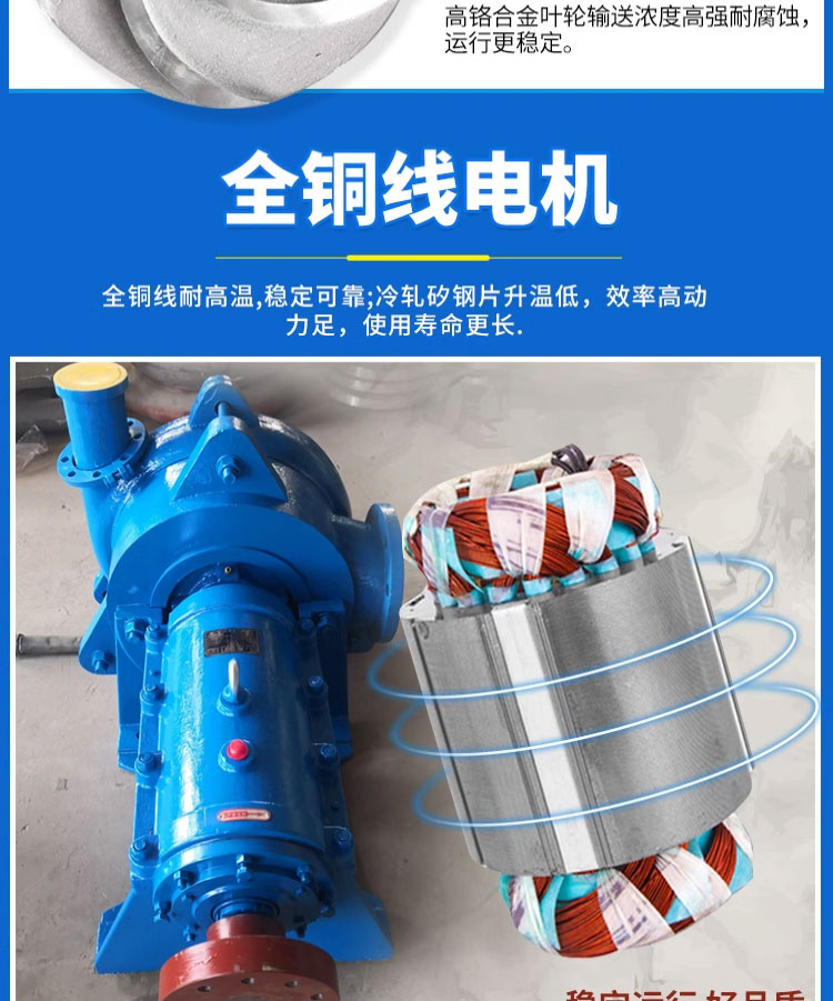 进口压滤机入料泵专用杂质泵37千瓦洗煤厂矿用高铬合金耐磨高压喂料泵(图6)