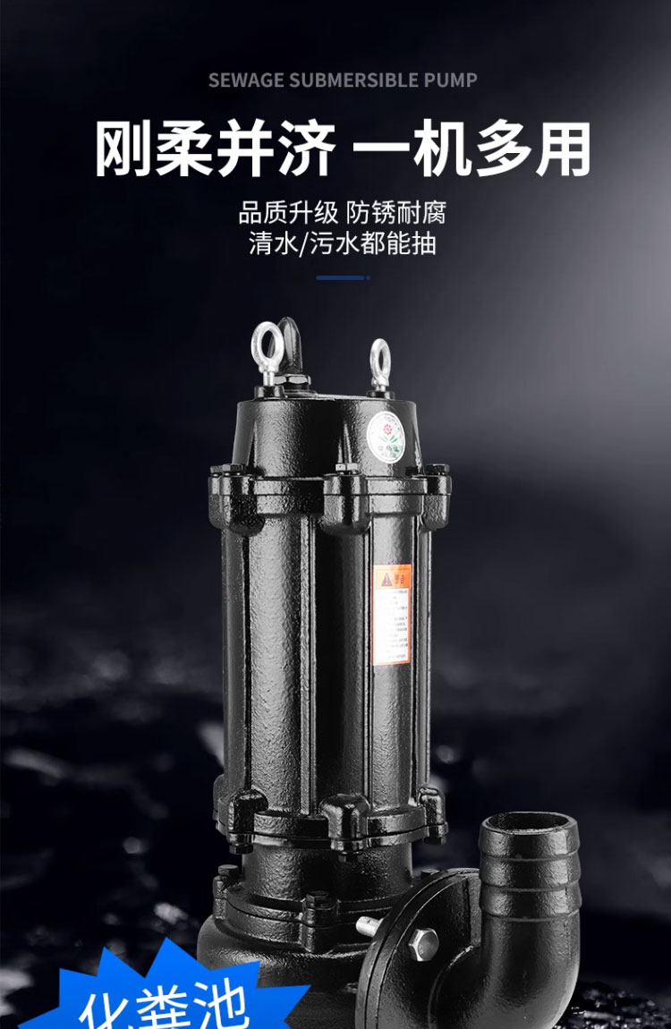 进口法兰污水泵潜水排污泵(图3)