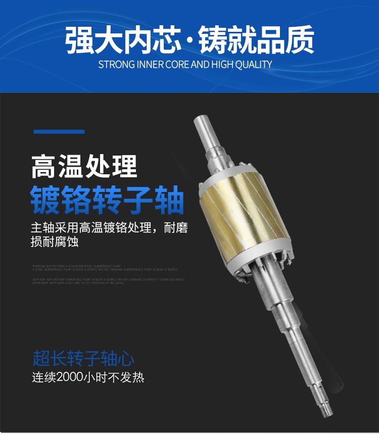 进口排污泵法兰无堵塞高扬程大流量污水市政工程排涝全铜电机(图5)