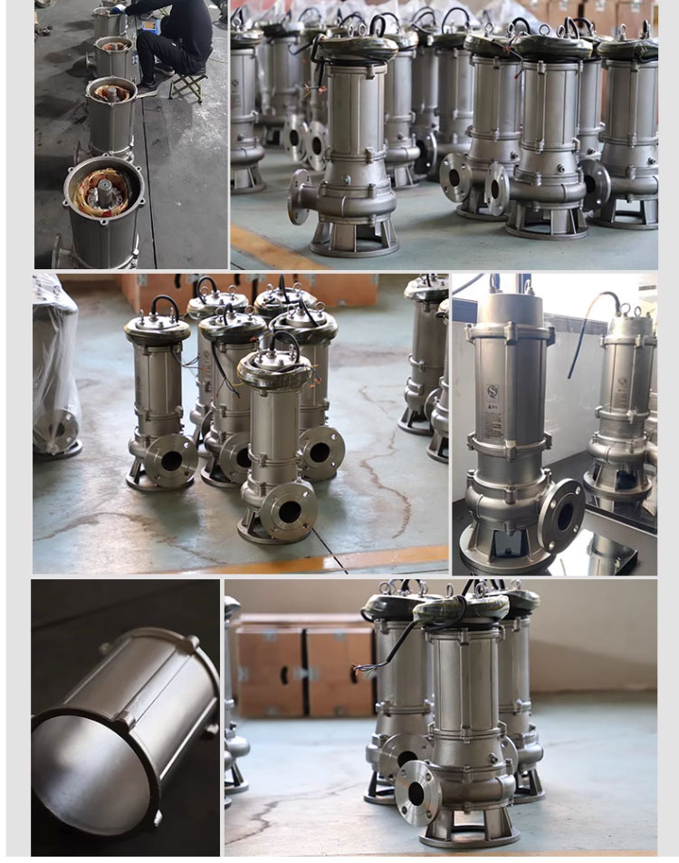 进口精铸304全不锈钢WQP排污泵化粪池泵耐腐蚀酸碱潜水泵无堵塞污水泵(图15)
