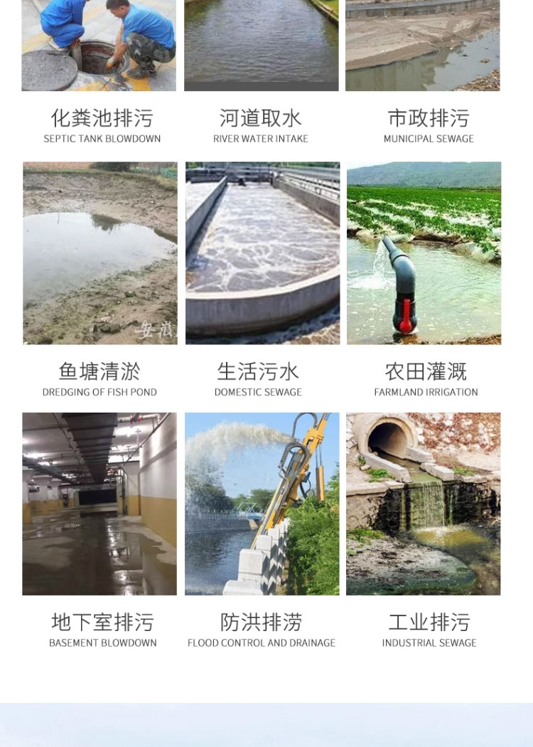 进口切割式排污泵抽粪泥浆污水泵220V化粪池养殖场沼气380v(图5)