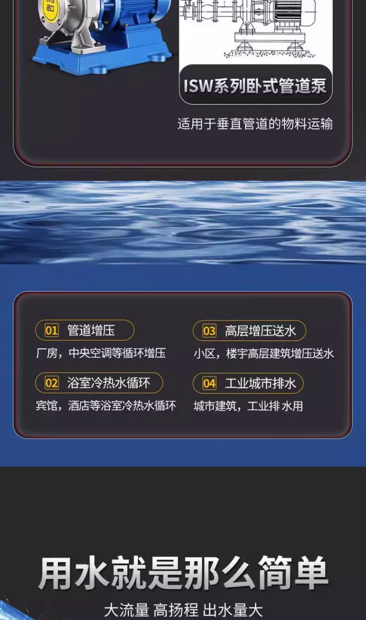 进口不锈钢管道离心泵380v立式耐腐蚀耐酸碱增压泵锅炉热水循环泵(图14)