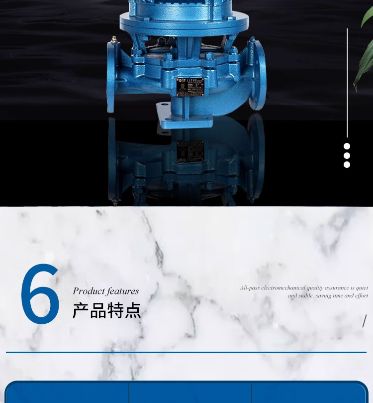 进口立式管道离心泵ISG冷热水管道增压泵锅炉热水循环泵工业泵(图2)