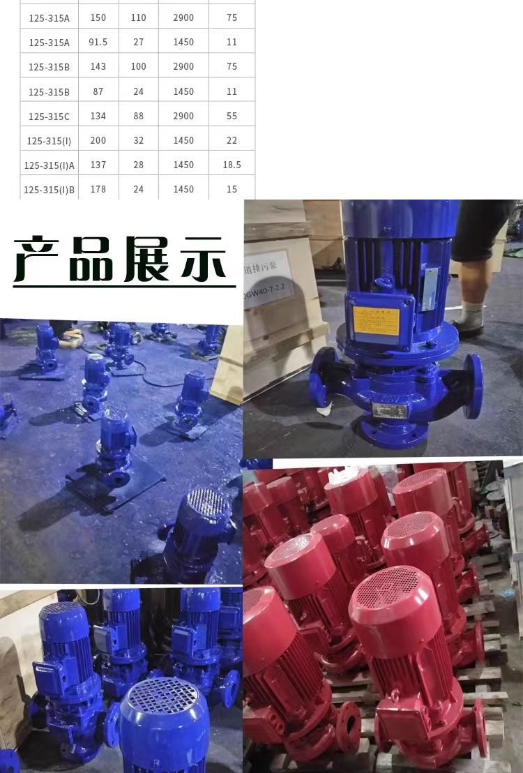 进口立式_卧式 管道单级离心泵耐腐蚀不锈钢电动离心循环泵(图19)