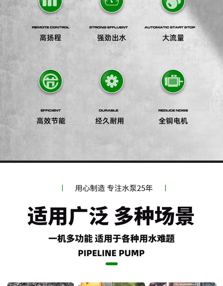 进口自吸排污泵大流量抽水泵380v工业增压无堵塞卧式管道离心污水泵(图4)