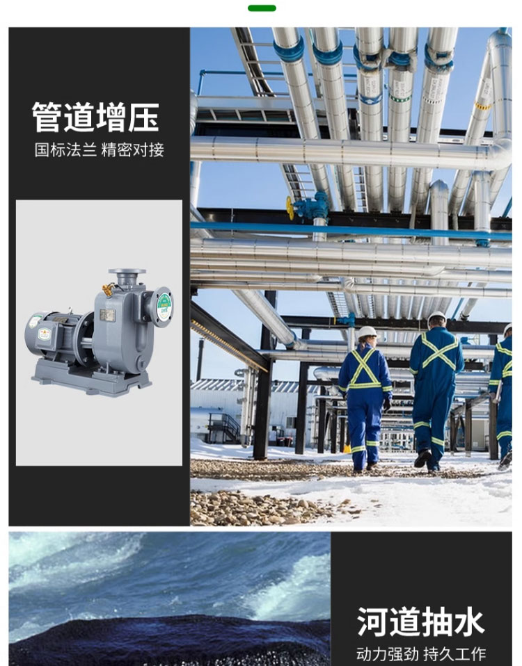 进口自吸排污泵大流量抽水泵380v工业增压无堵塞卧式管道离心污水泵(图6)