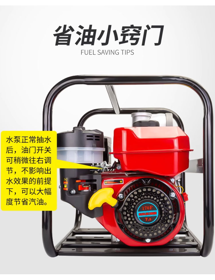 进口汽油机抽水机水泵农用灌溉高压2寸3寸4寸高扬程小型大功率抽水泵(图25)