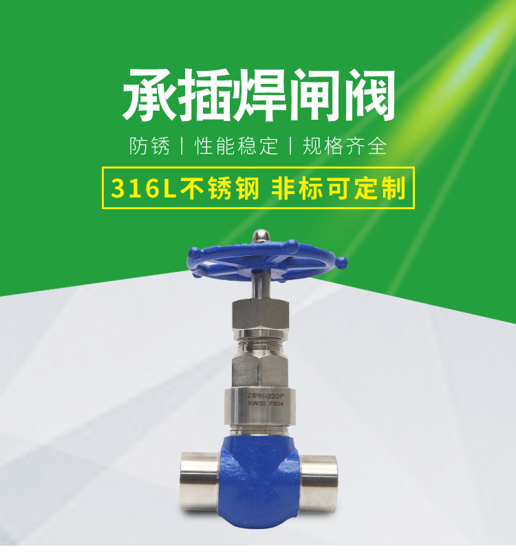 进口不锈钢承插焊闸阀(图1)